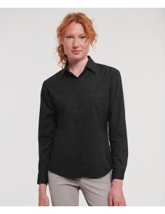 R-R-934F-0-Ladies L/S Poly-Cotton Easy Care Poplin Shirt 2
